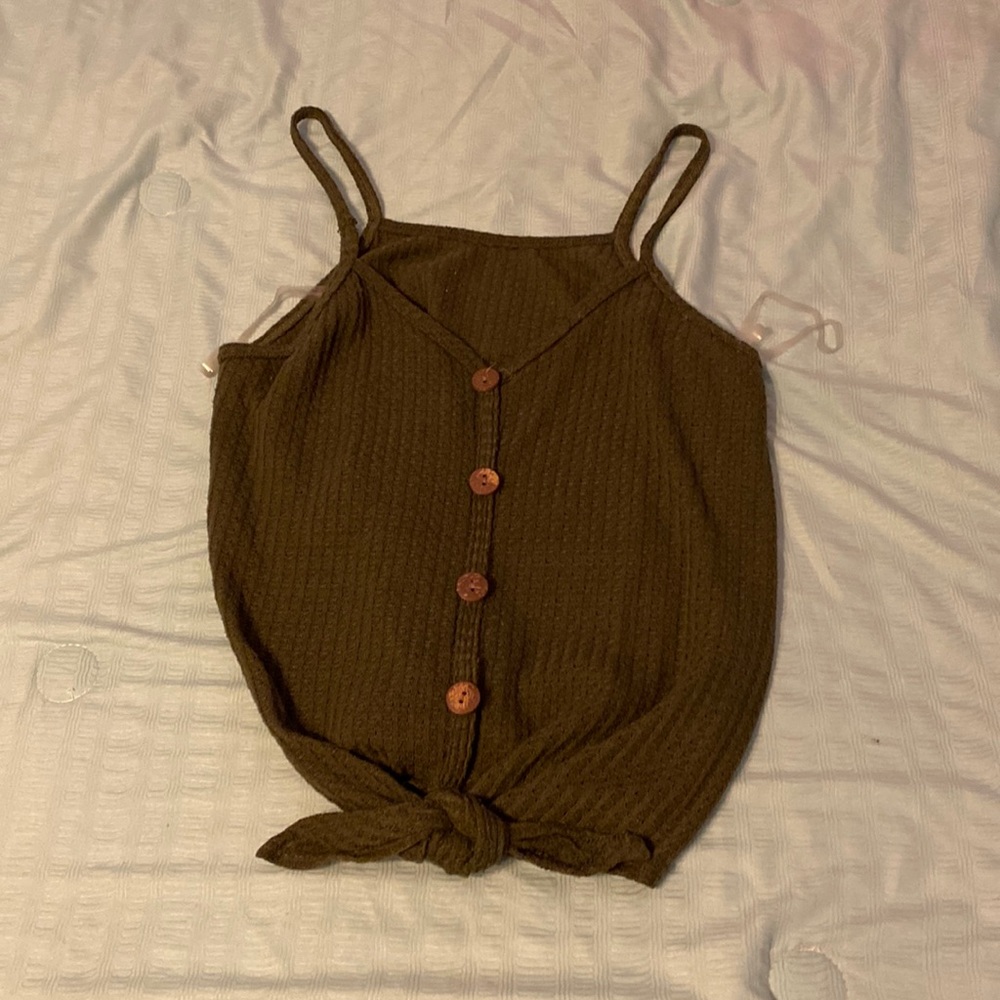 Forest green button up blouse!!